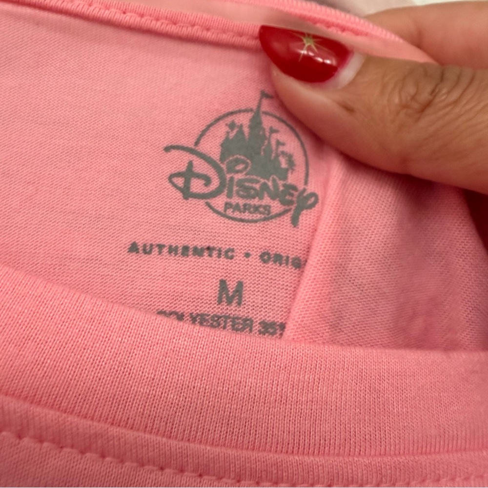 Disney Parks bedazzled fantasy land pink shirt M - Picture 3 of 4